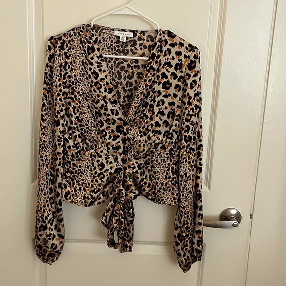 Women’s V-neck satin blouse - Picture 1 of 2